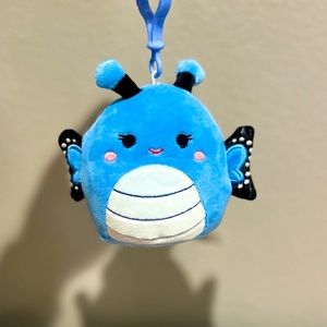 Waverly Blue Butterfly Squishmallow Clip 3.5” BNWT